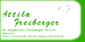 attila freiberger business card